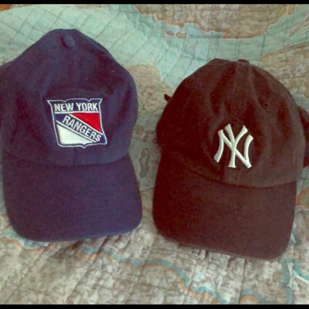 NY Yankee Hat & NY Ranger Hat - like new